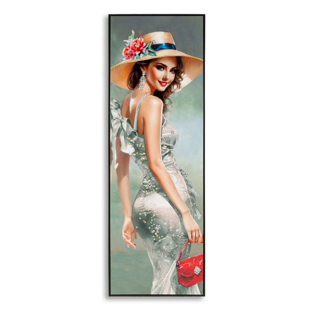 Peinture sur toile laquée avec cadre 52x4,5x152 cm