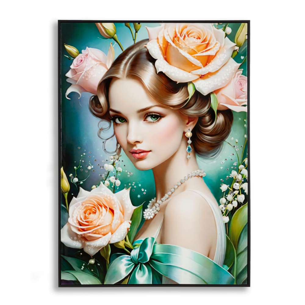 Peinture sur toile laquée avec cadre 72x4x102 cm