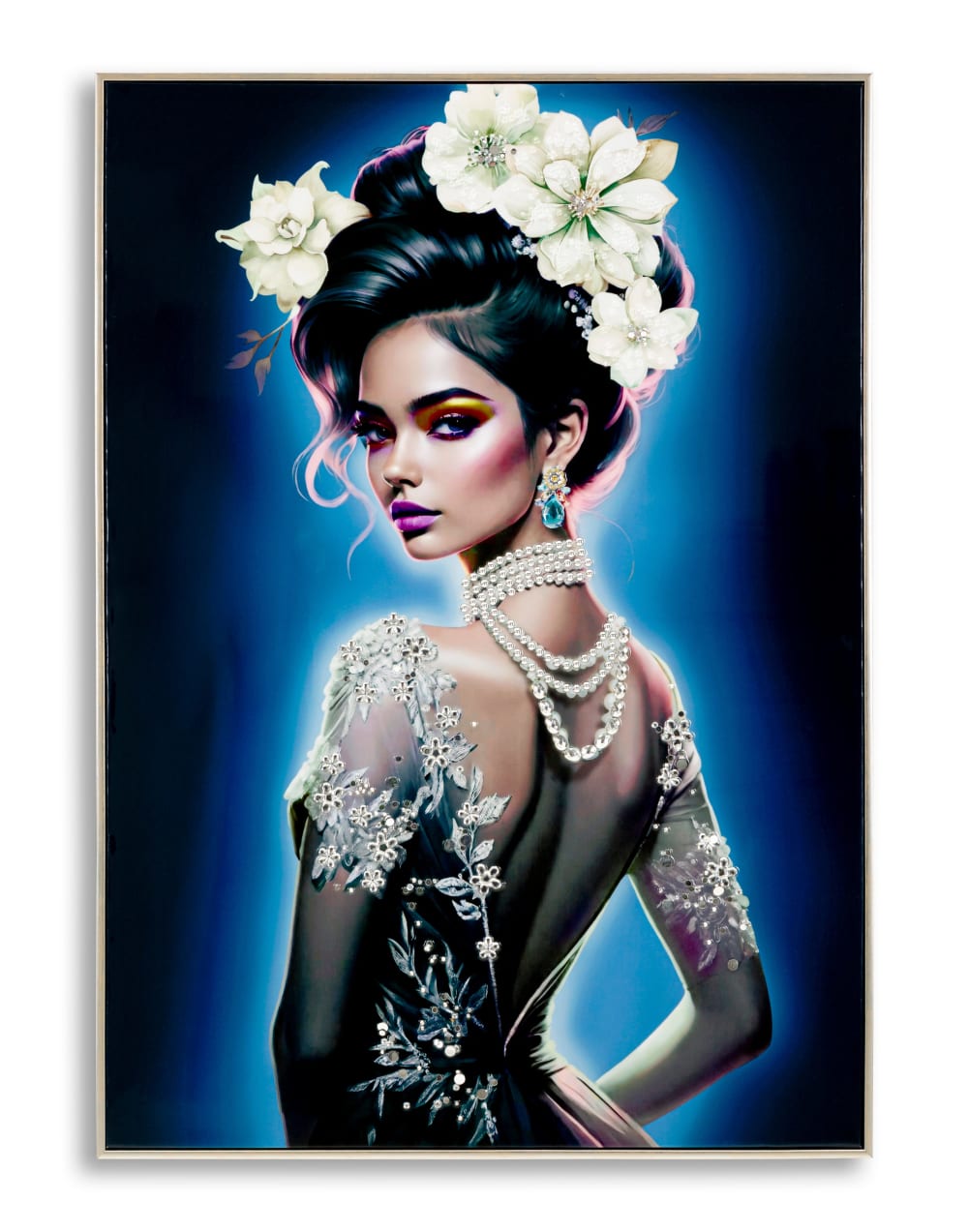 Peinture sur toile laquée avec cadre 72x4x102 cm