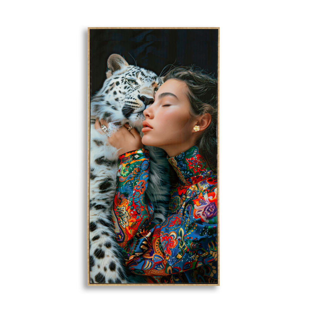 Peinture sur toile laquée avec cadre 52x4x102 cm