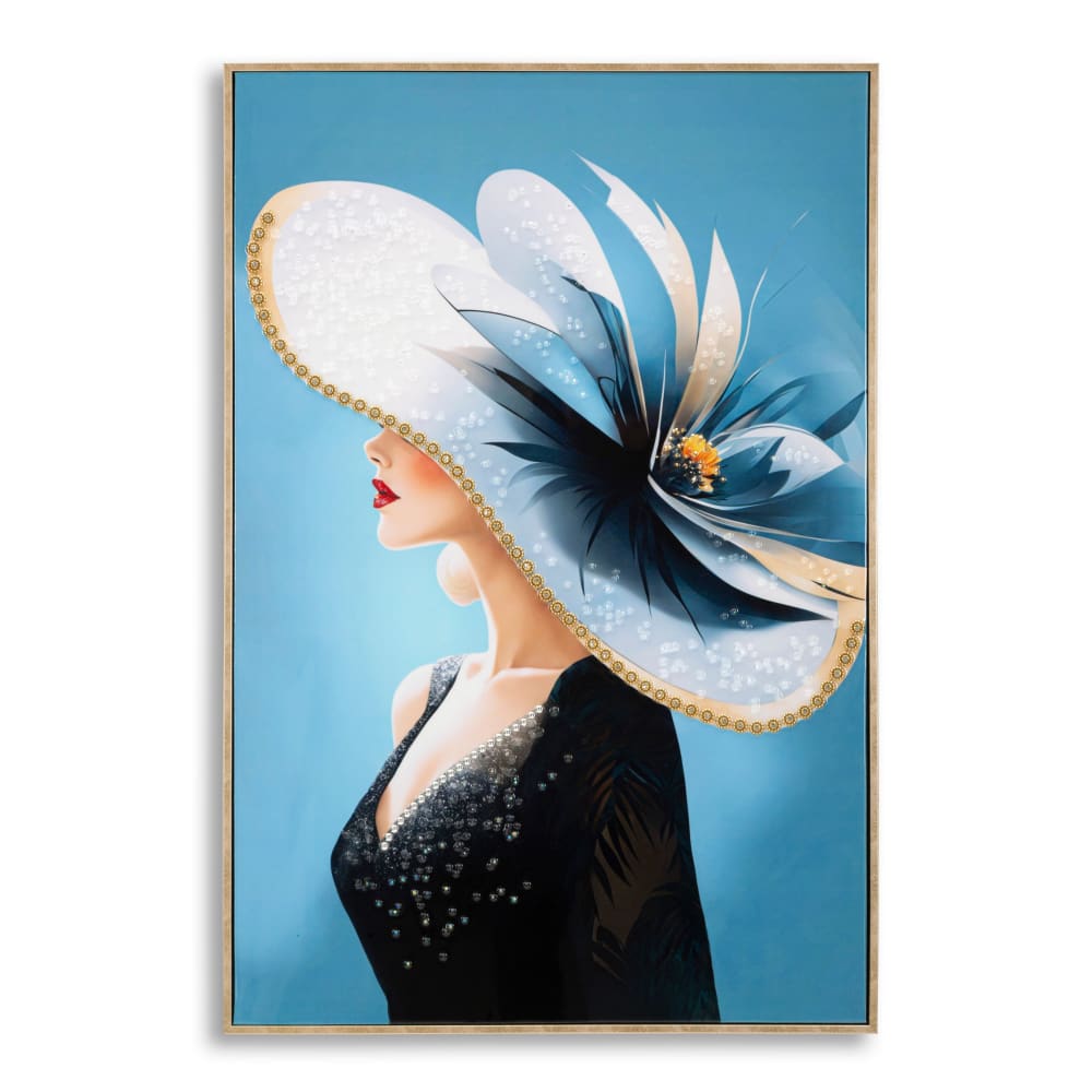 Peinture sur toile laquée avec cadre 62x4x92 cm