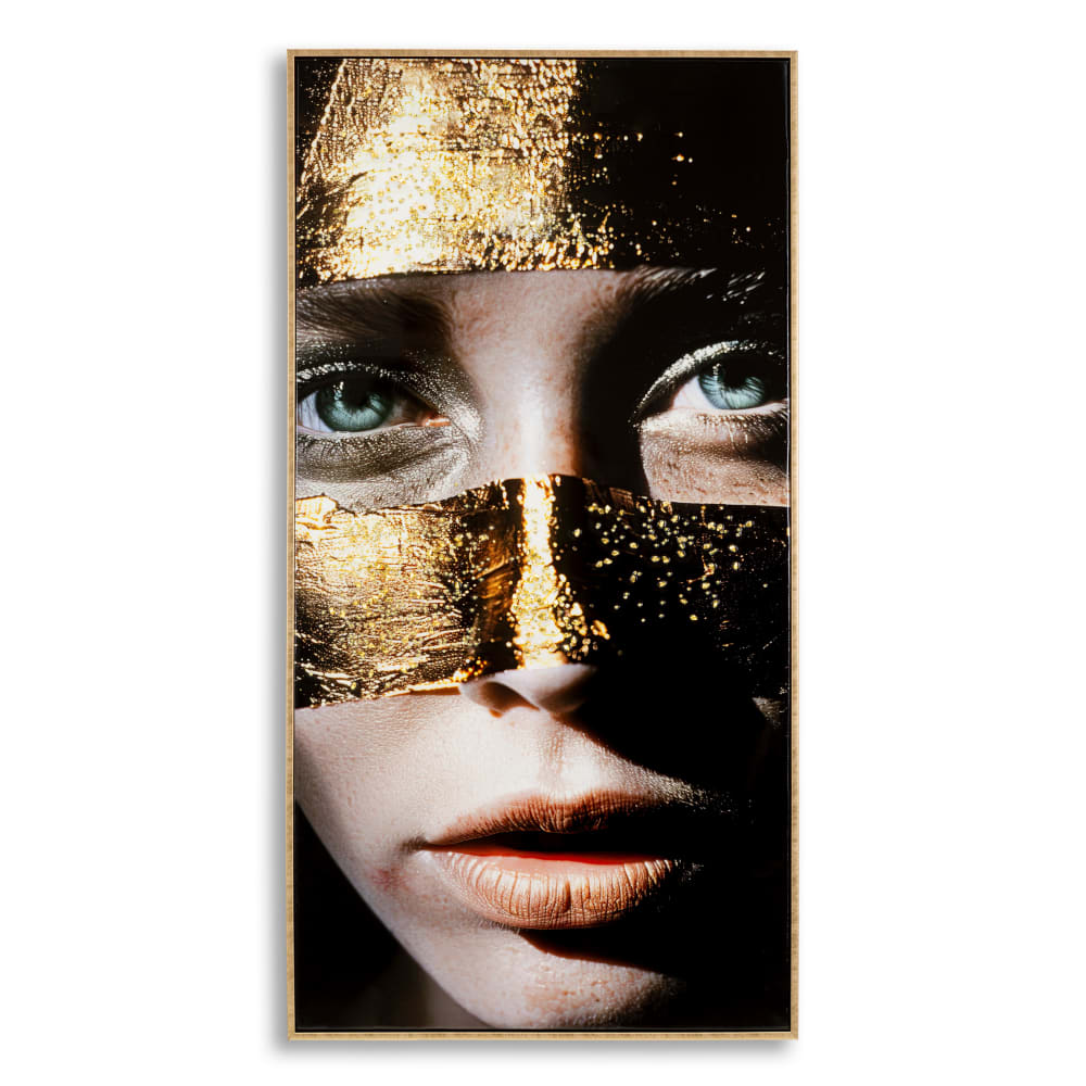 Peinture sur toile laquée avec cadre 52x4x102 cm