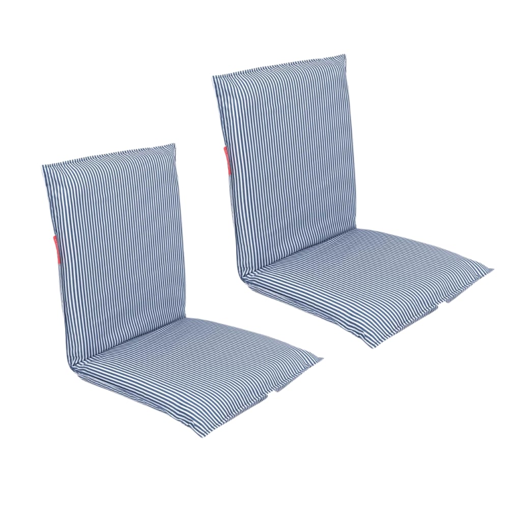 Lot de 2 Chaises de Plage Pliables Bleu