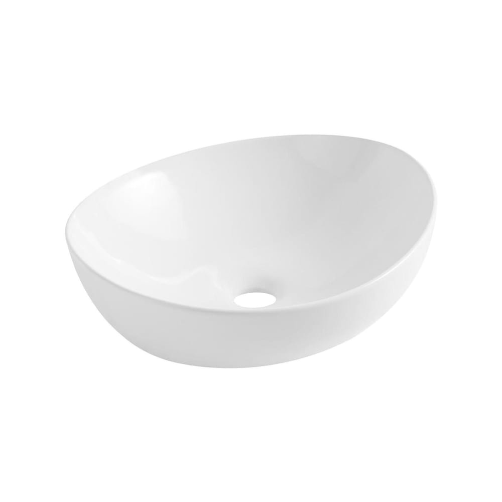 Vasque à poser ovale en céramique 42x37cm