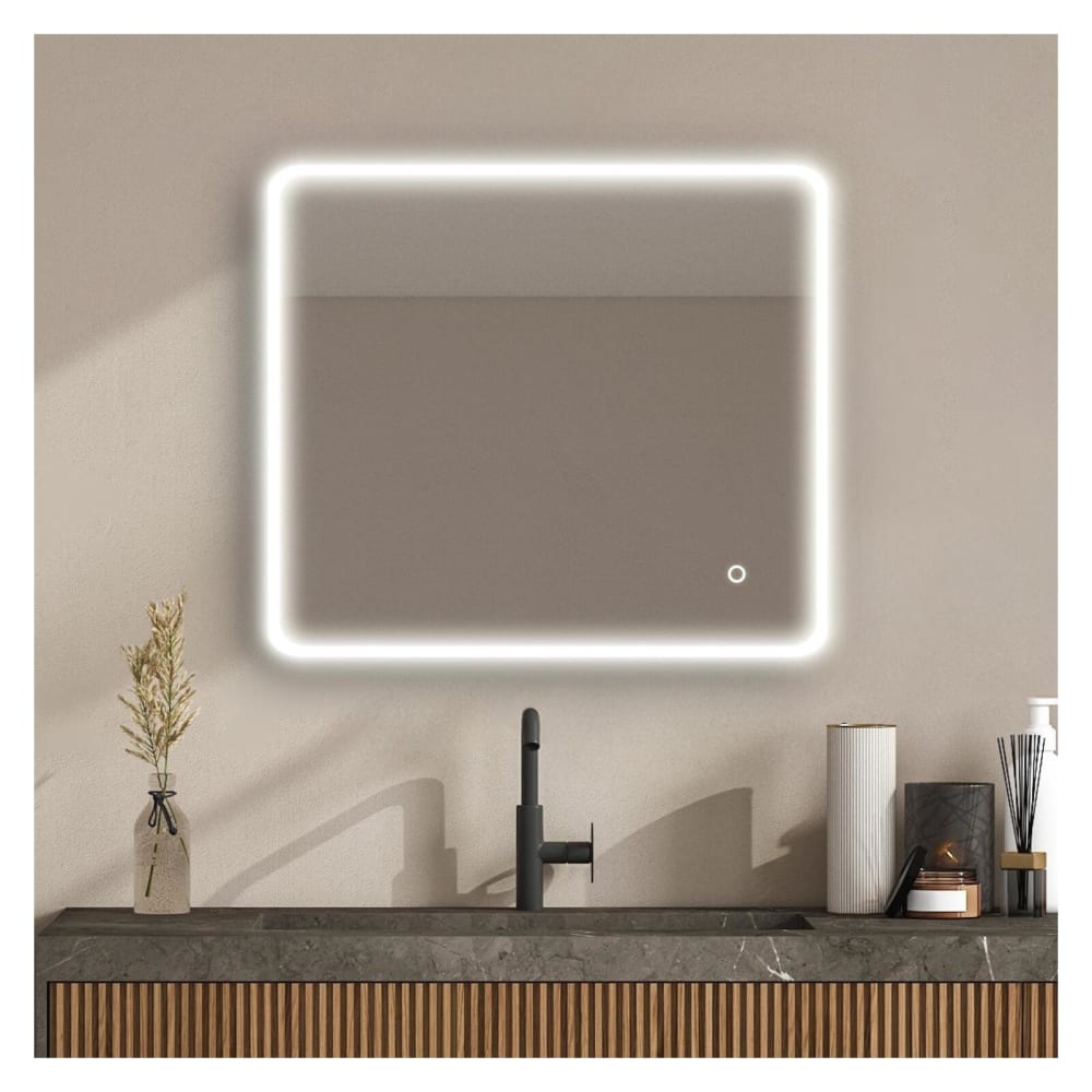 Miroir LED rectangulaire avec rétroéclairage MIRALUX