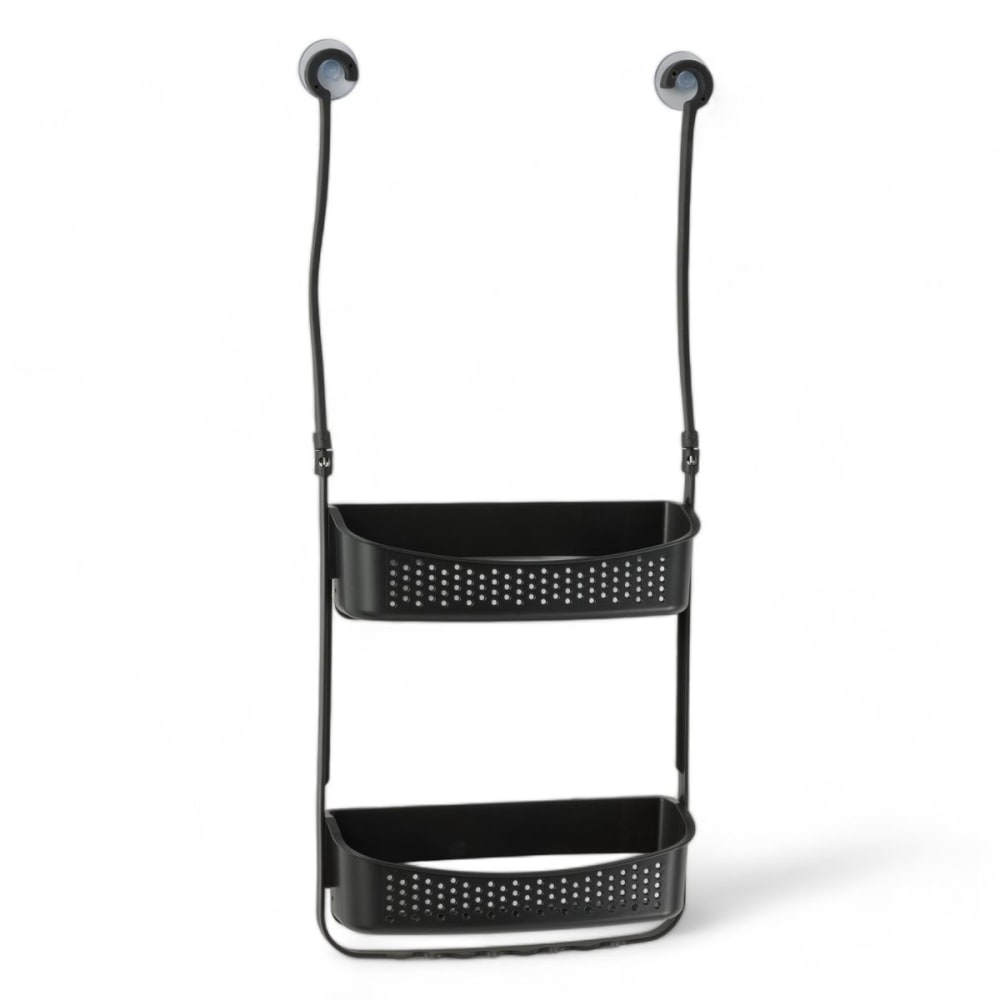 Serviteur de douche 2 niveaux  32x73cm noir
