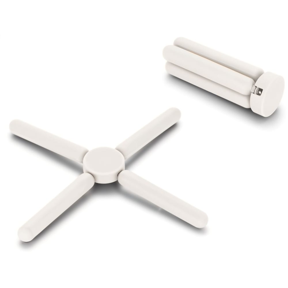 Dessous de plat pliant compact  21x21 cm blanc