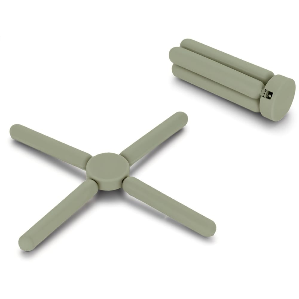 Dessous de plat pliant compact  21x21 cm vert