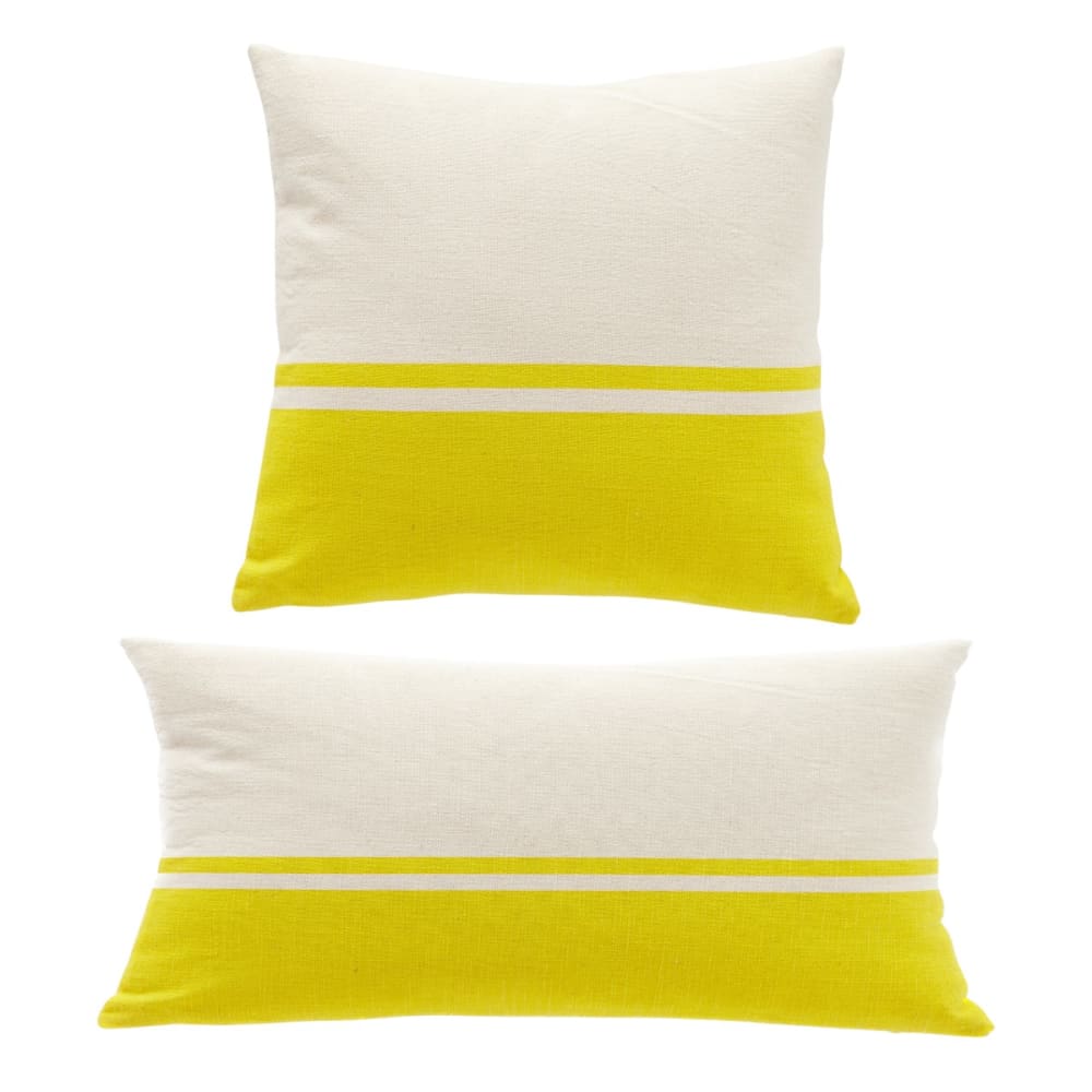 Today Set mit 2 abnehmbaren Kissen Baumwolle 40x40cm Gelb Baumwolle