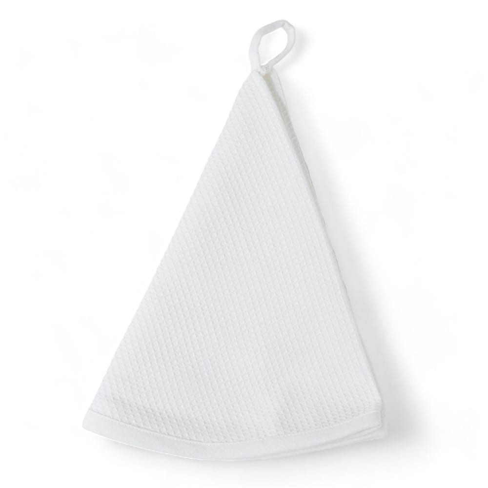 Torchon vaisselle rond coton  60x60cm blanc