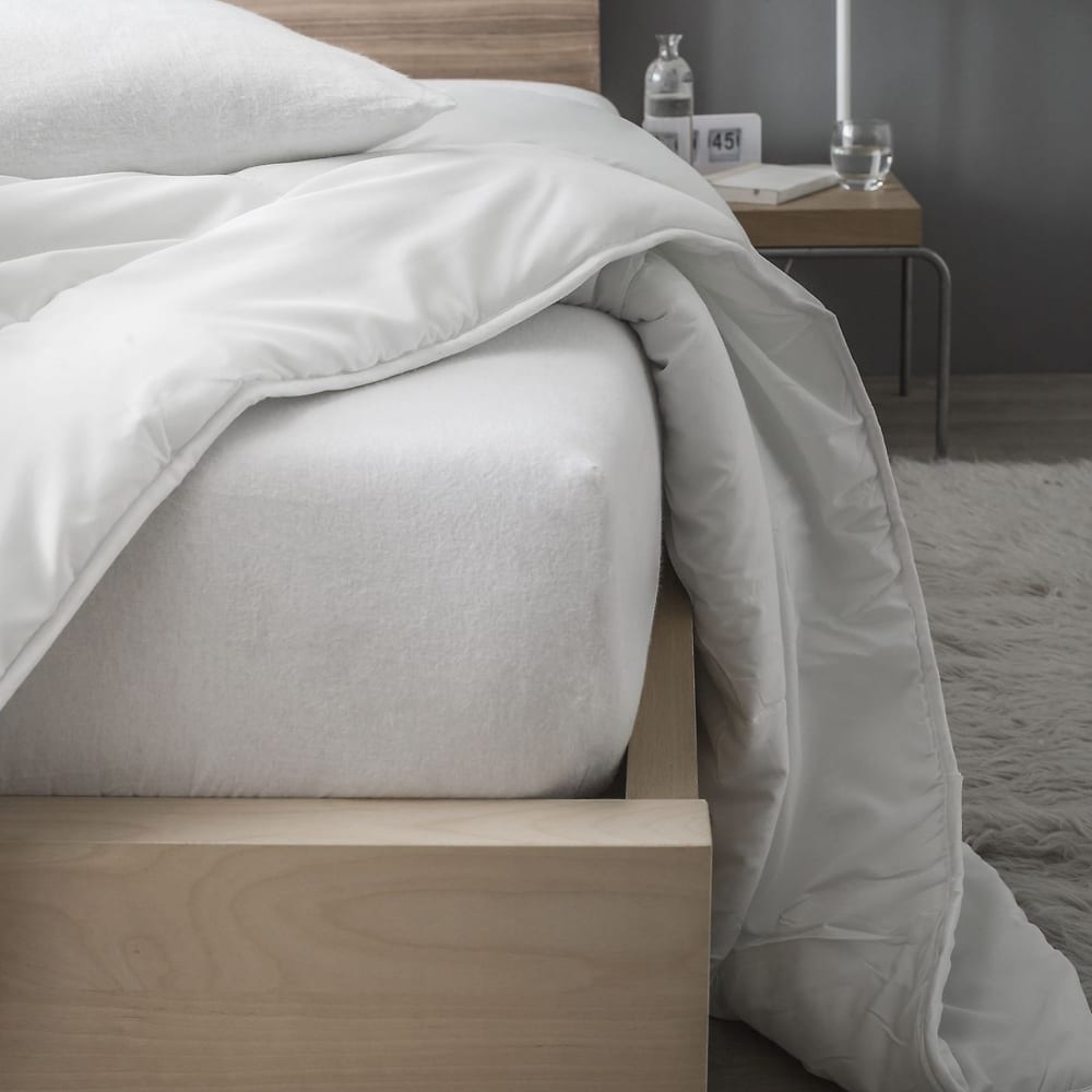 Protège matelas 160x200 cm Coton Bouclette éponge - Imperméable Blanc — vue 3