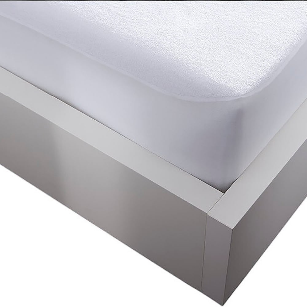Protège matelas 140x190 cm Coton Bouclette éponge - Imperméable Blanc — vue 4
