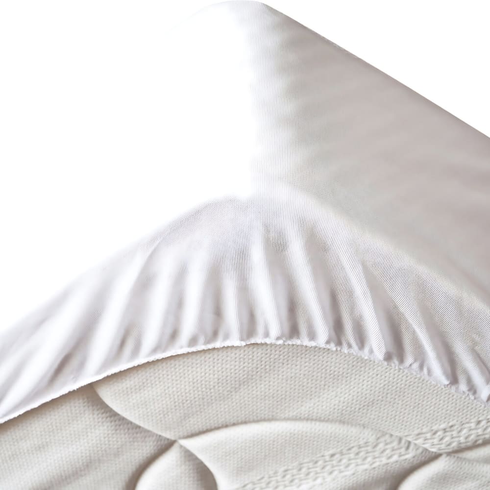 Protège matelas en polyester blanc 180x200 cm