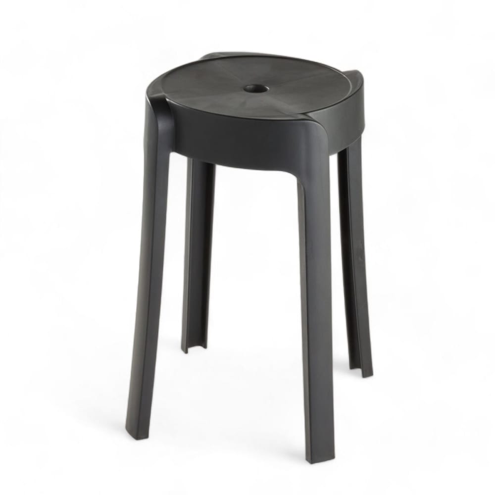 Tabouret empilable plastique  30x45cm noir