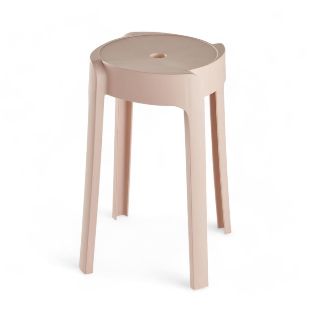 Tabouret empilable plastique  30x45cm rose
