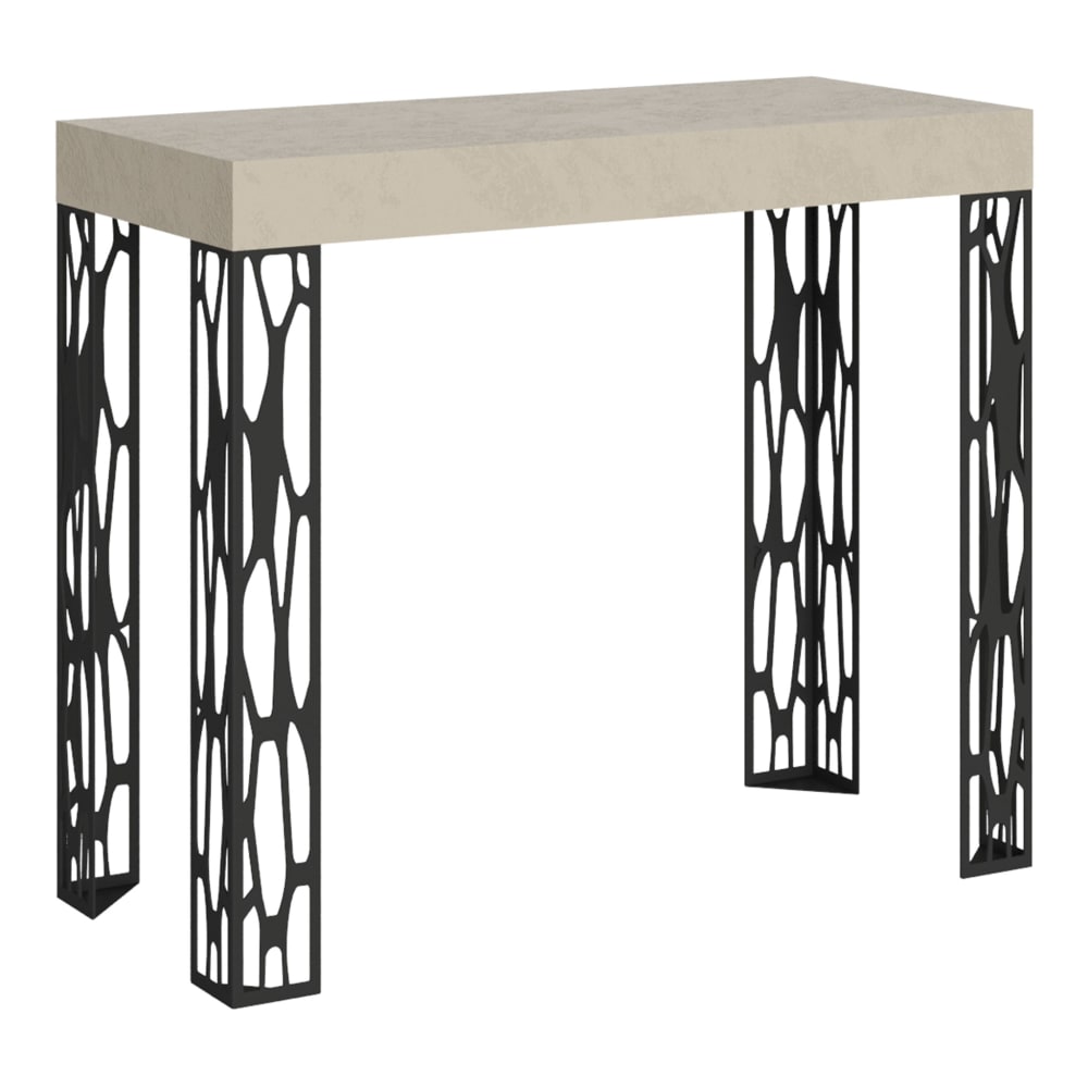 Console extensible 90x40/196 cm effet bois cachemire