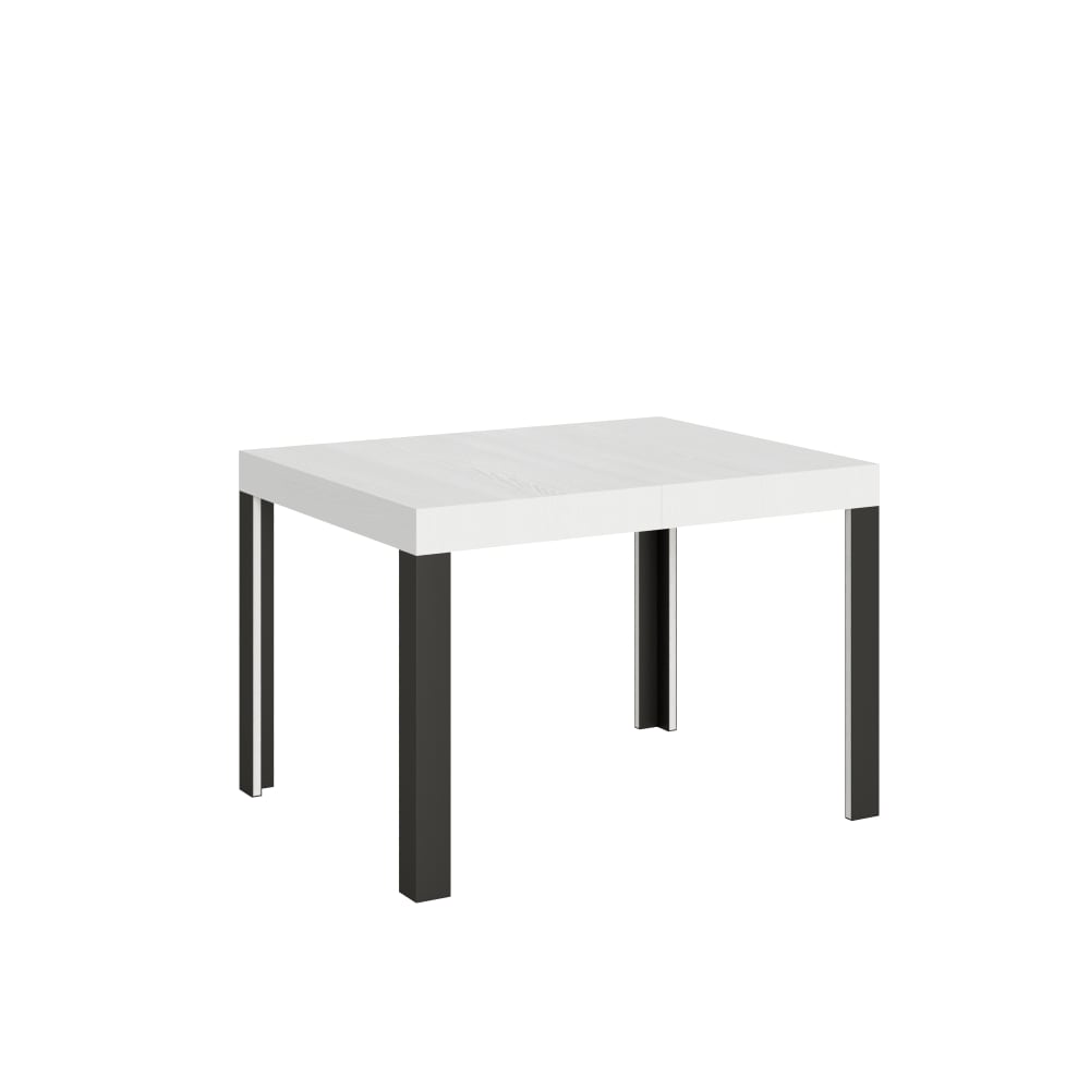 Itamoby Ausziehtisch 80x120/204 cm in Holzoptik Esche weiß, Eisen style modern - Spanplatte