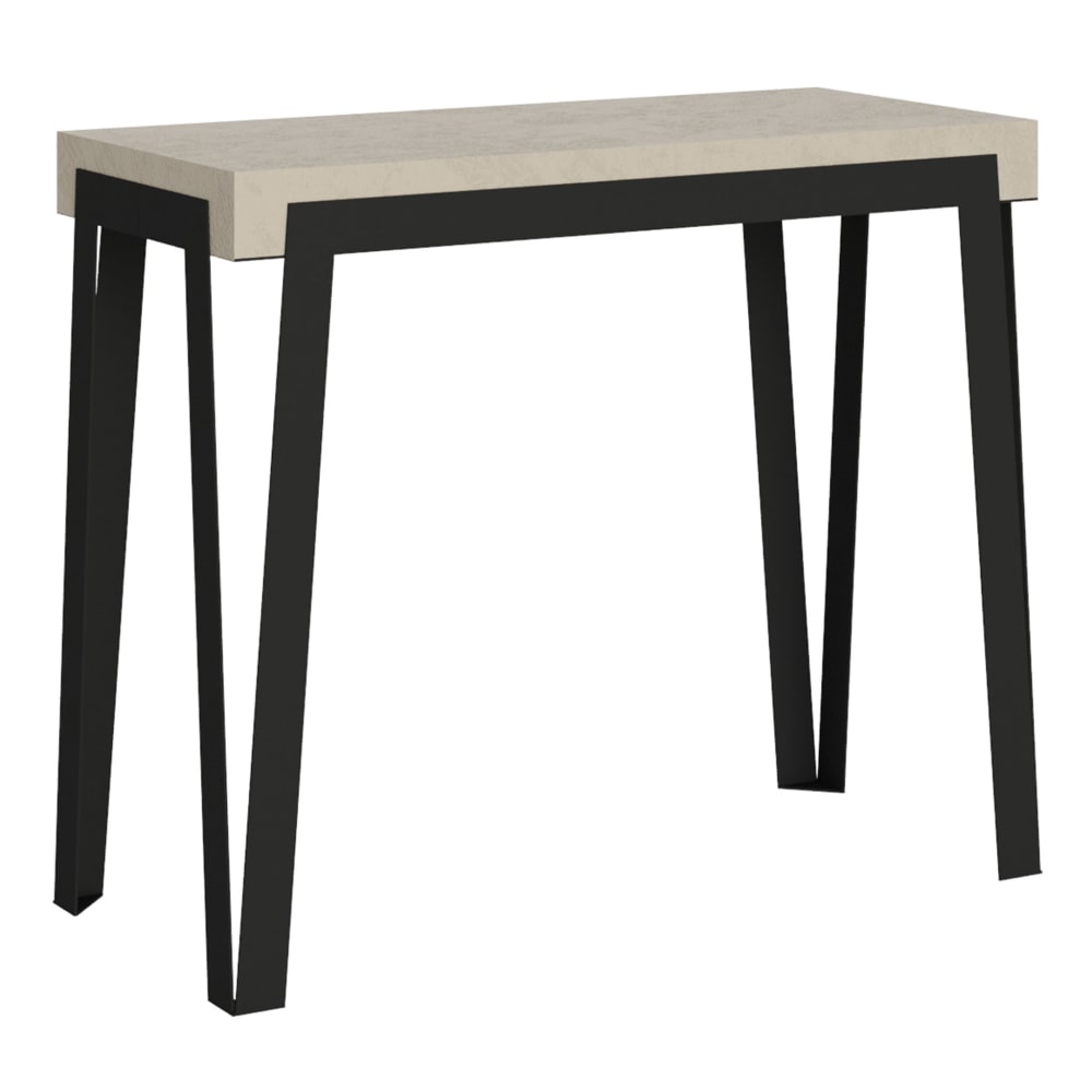 Console extensible 90x40/196 cm effet bois cachemire