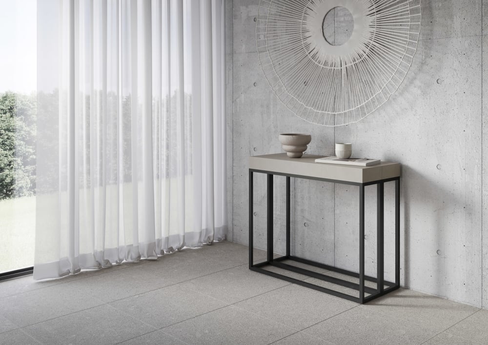 Ausziehbarer Konsolentisch 90x40/300cm in Holzoptik Kaschmir,