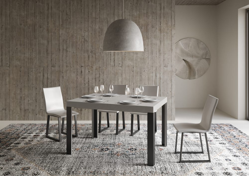 Ausziehtisch 80x140/224 cm in Holzoptik Kashmir, Eisen - Maisons