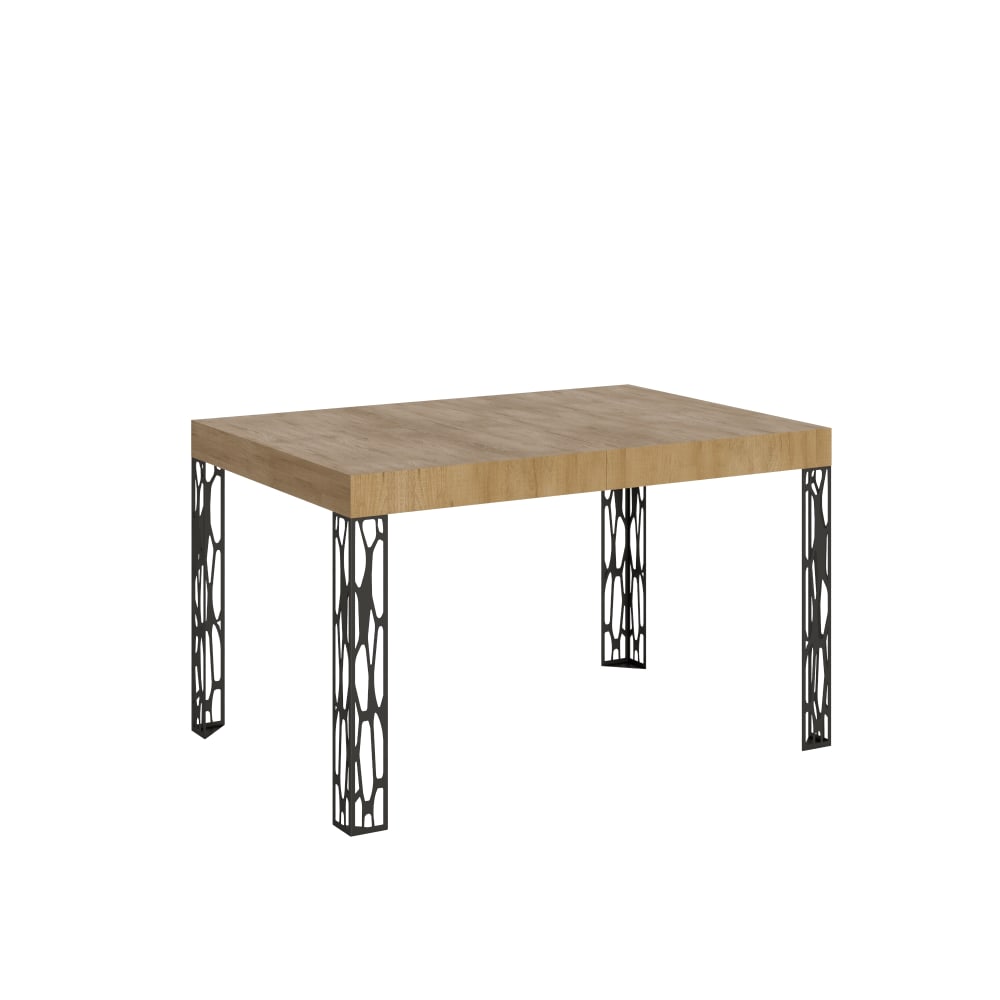 Itamoby Ausziehtisch 80x140/224 cm in Holzoptik Eiche Natur, Eisen style modern Braun Spanplatte