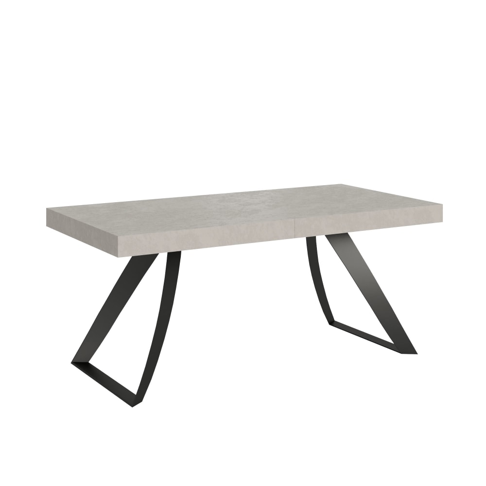 Table extensible effet bois gris cachemire 90x180/440 cm