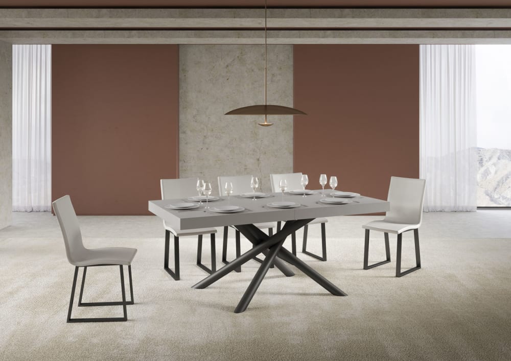 Ausziehtisch 90x180/440 cm in Holzoptik Kaschmir, Eisen - Maisons