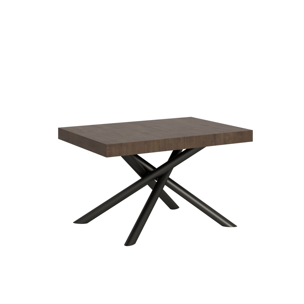 Table extensible effet bois noyer 90x130/234 cm