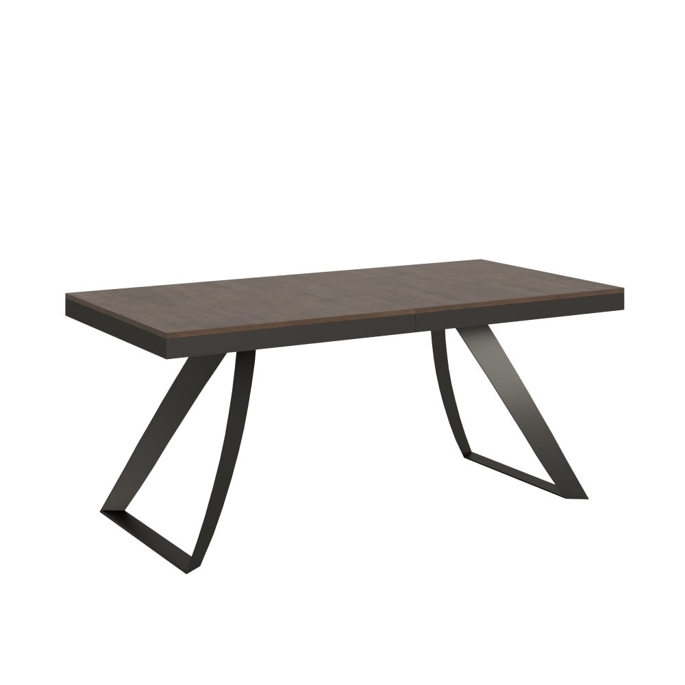 Itamoby Ausziehtisch 90x180/284 cm in Holzoptik Nussbaumbraun, Eisen style modern - Spanplatte