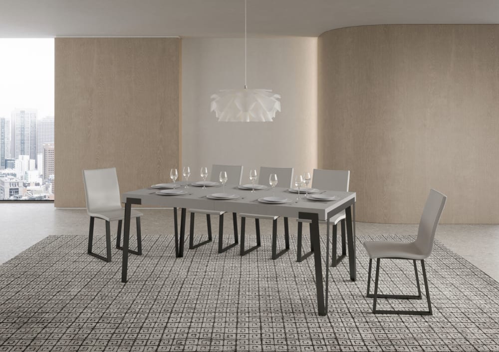 Ausziehtisch 90x160/264 cm in Holzoptik Kaschmir, Eisen - Maisons