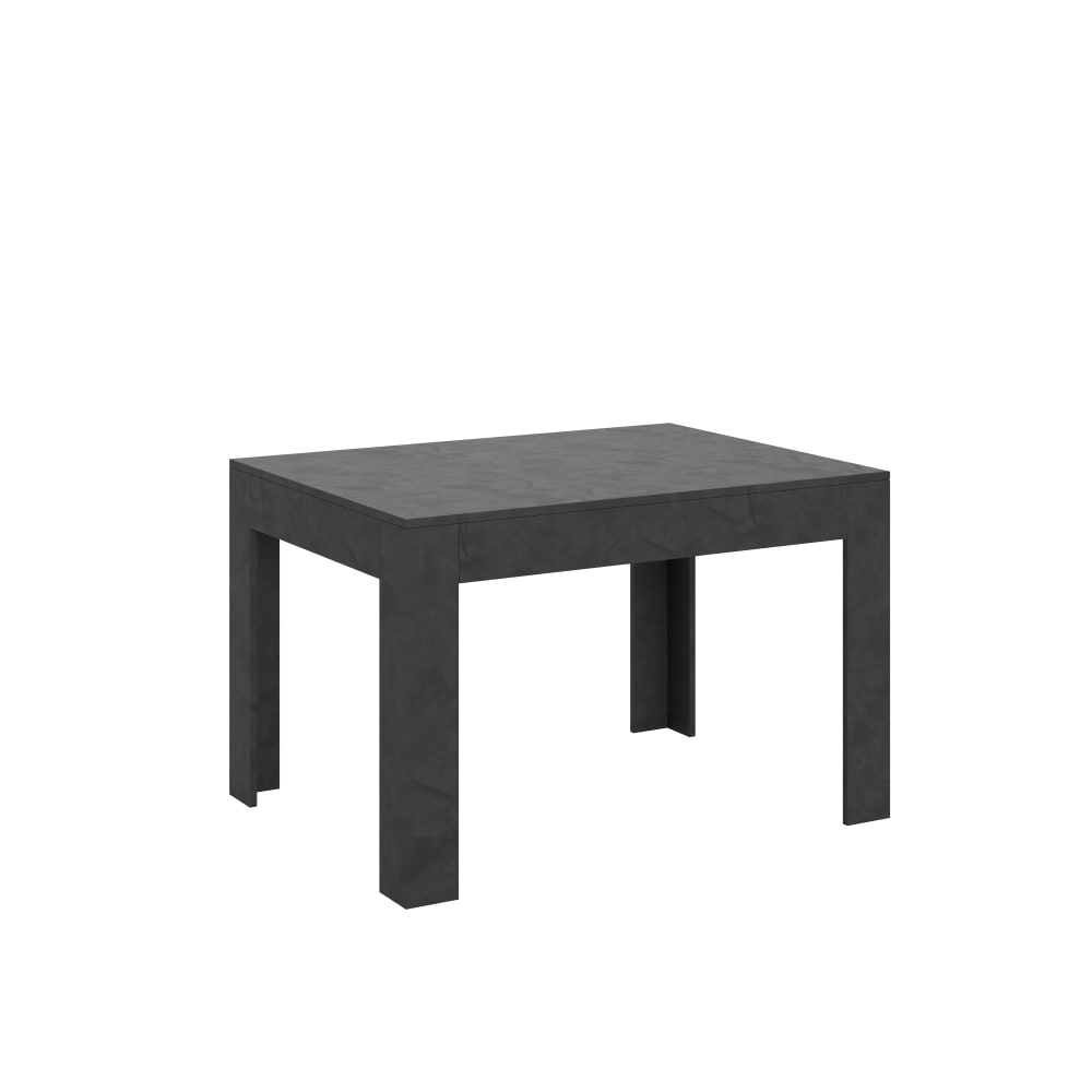 Table extensible effet béton gris 90x120/180 cm