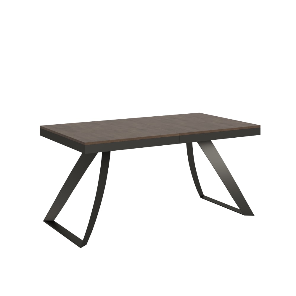 Itamoby Ausziehtisch 90x160/264 cm in Holzoptik Nussbaumbraun, Eisen style modern - Spanplatte