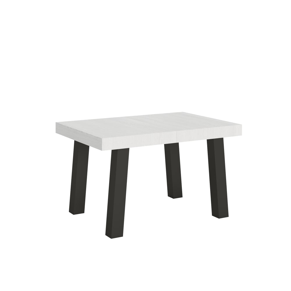 Itamoby Ausziehtisch 90x120/224 cm in Holzoptik Esche weiß, Eisen style modern - Spanplatte