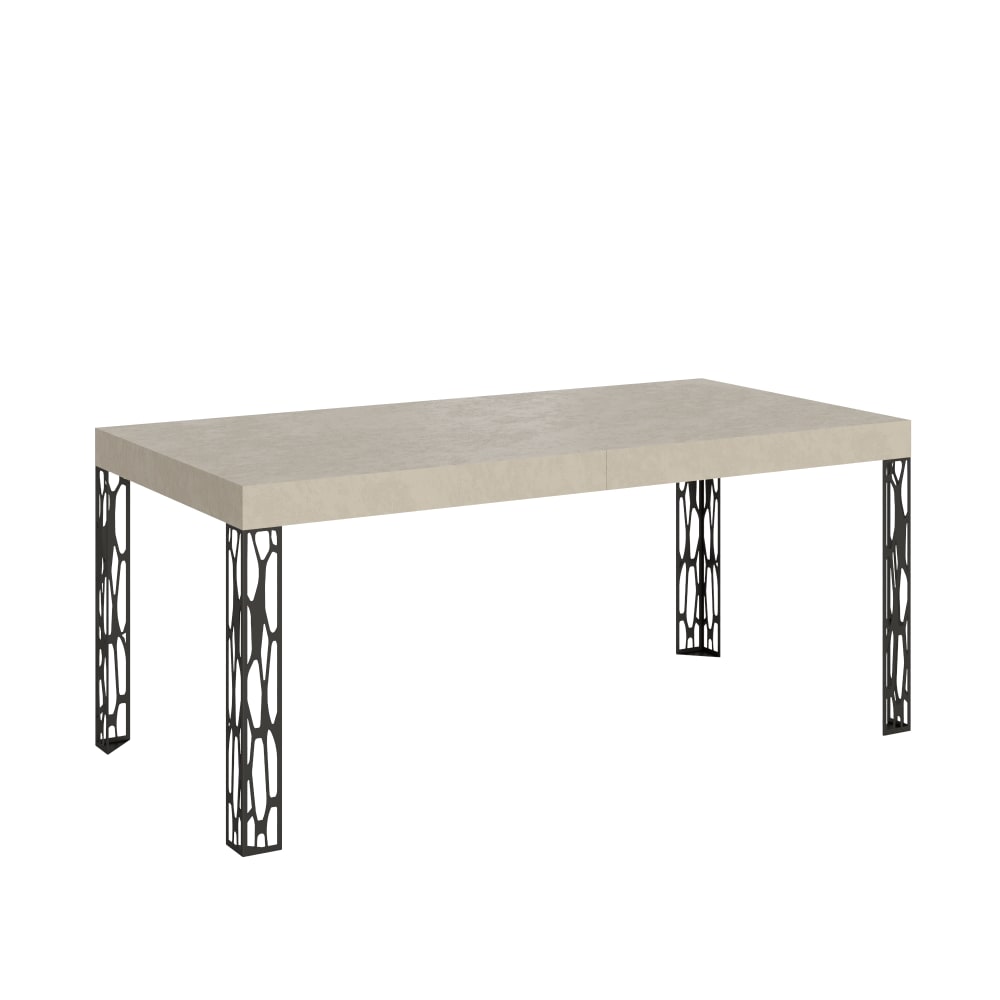 Itamoby Ausziehtisch 80x160/244 cm in Holzoptik Kashmir, Eisen style modern Grau Spanplatte