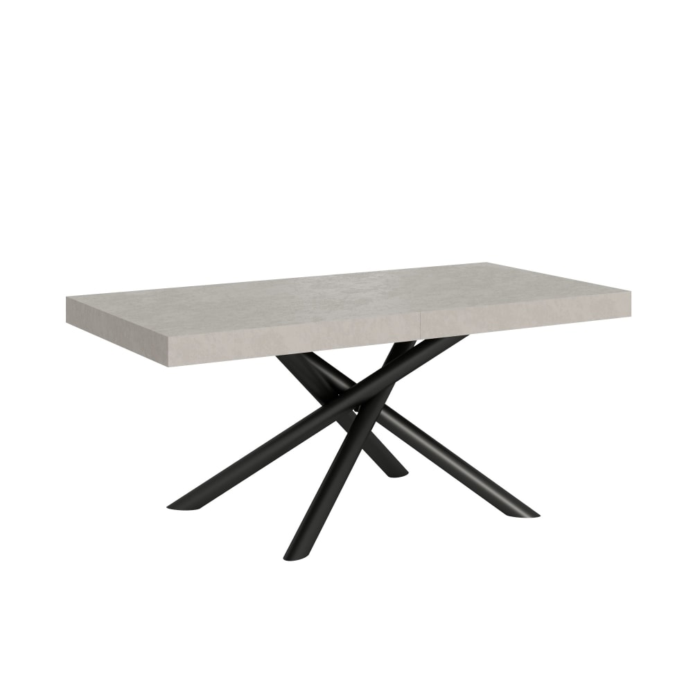 Itamoby Ausziehtisch 90x160/420 cm in Holzoptik Kaschmir, Eisen style modern Grau Spanplatte