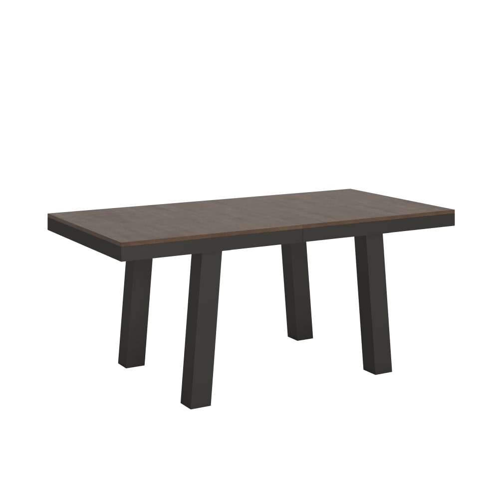 Itamoby Ausziehtisch 90x180/284 cm in Holzoptik Nussbaum, Eisen style modern Braun Spanplatte