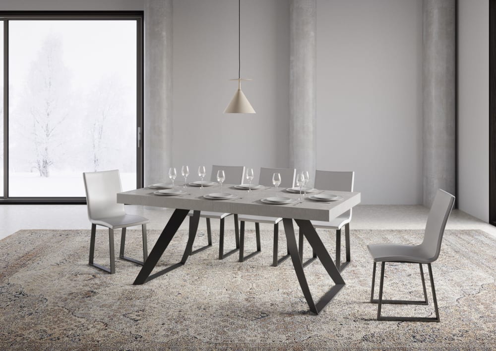 Ausziehtisch 90x160/420 cm in Holzoptik Kashmir, Eisen - Maisons