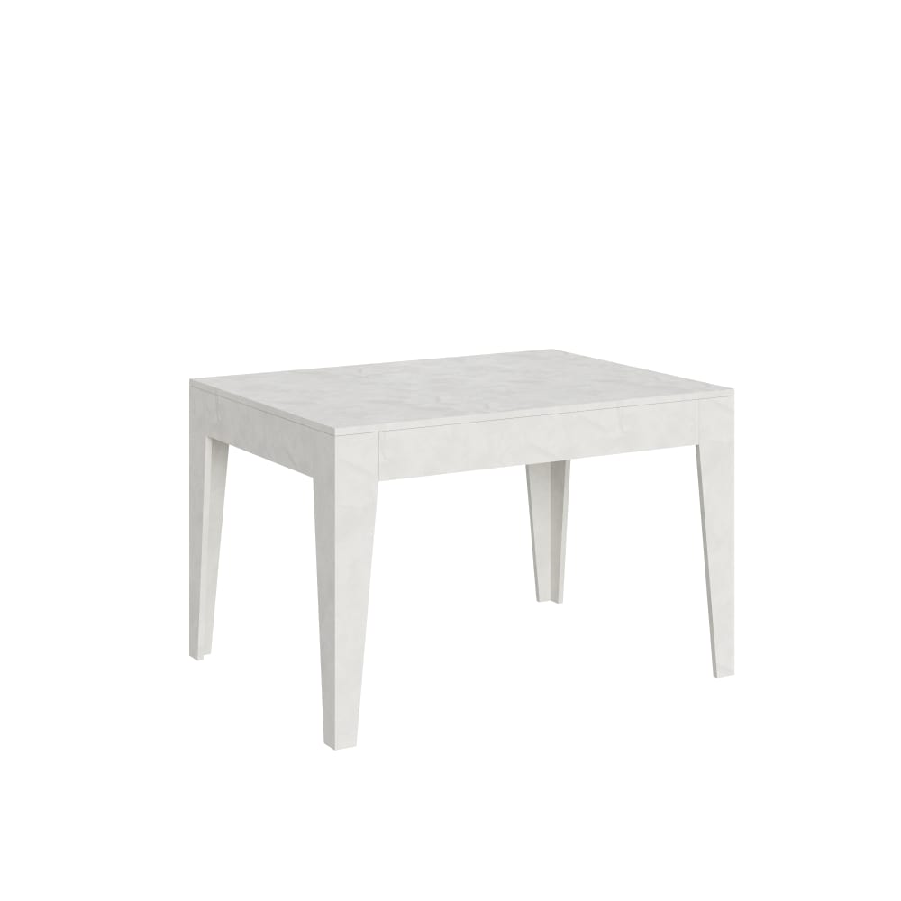 Table extensible  effet bois blanc 90x120/180 cm