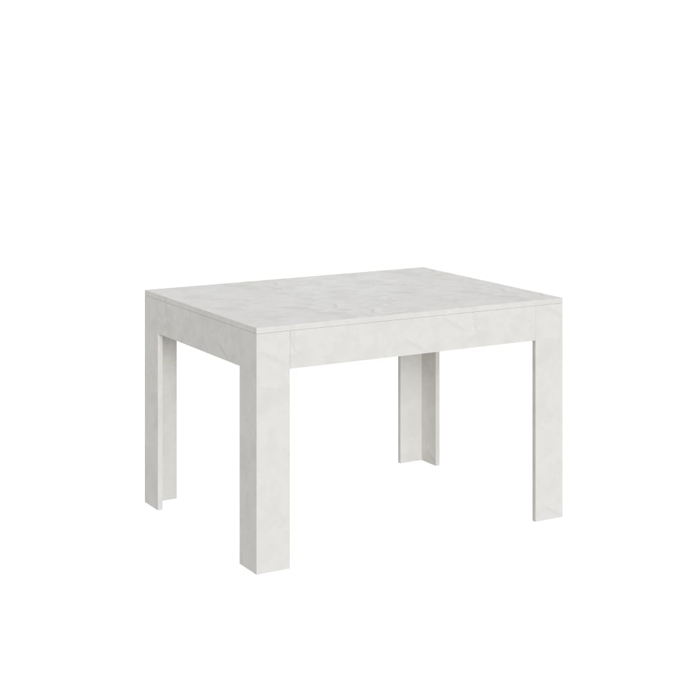 Table extensible  effet bois blanc 90x120/180 cm
