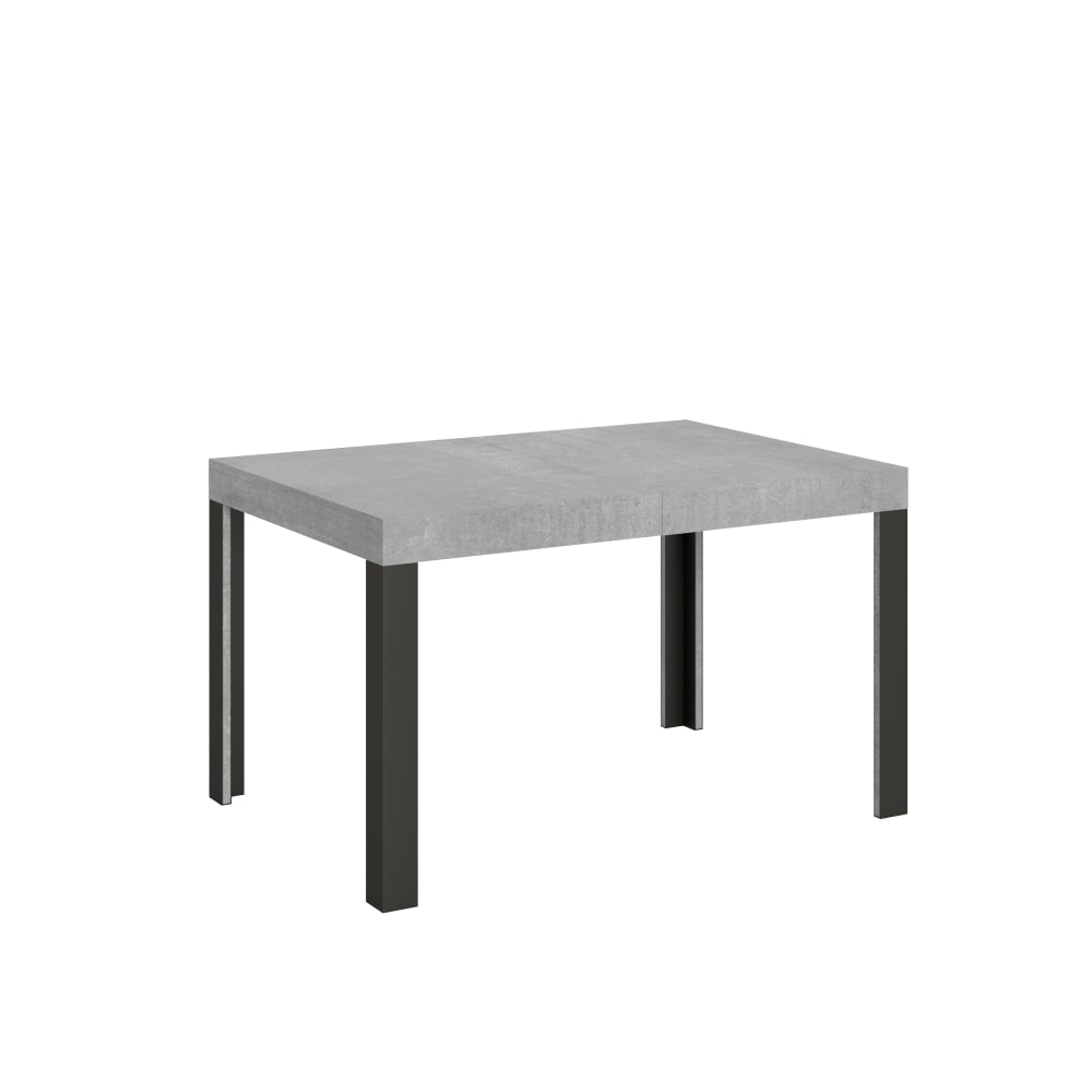 Itamoby Ausziehtisch 90x140/244 cm in Holzoptik Zementgrau, Eisen style modern - Spanplatte