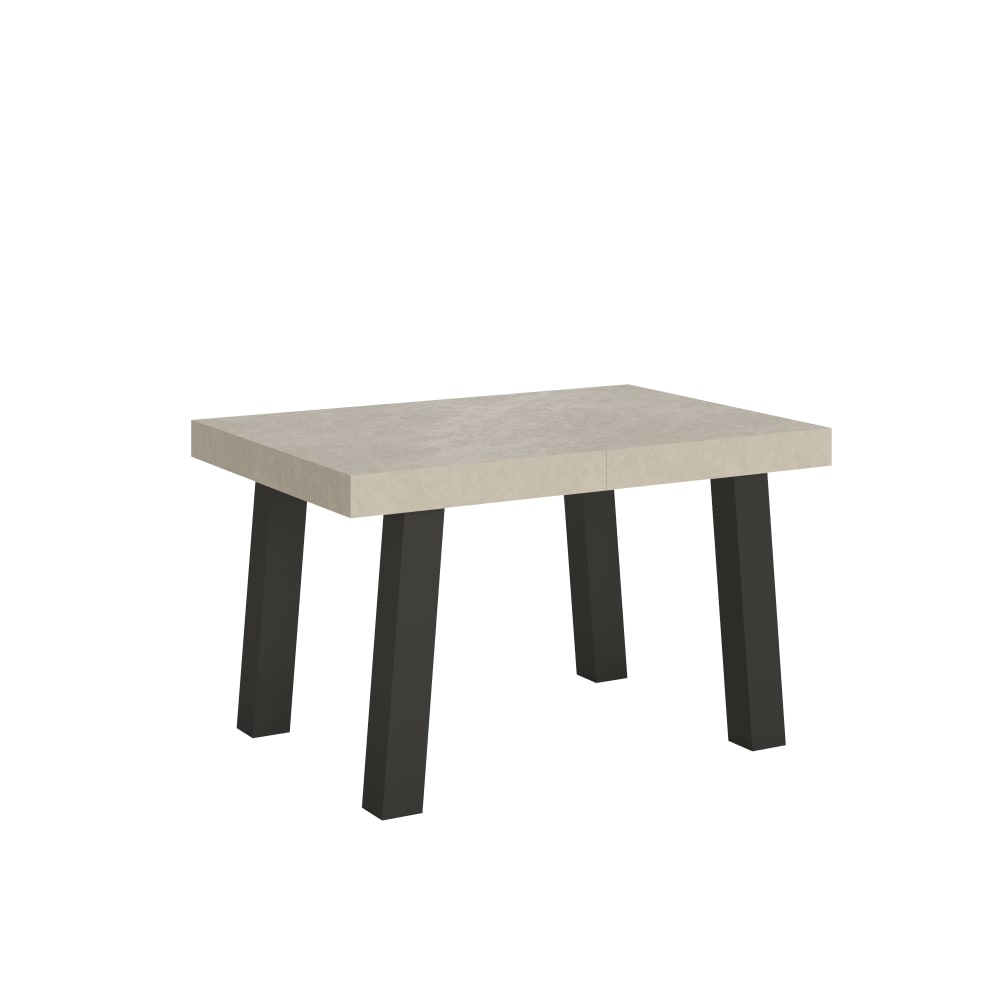 Table extensible effet bois gris cachemire 90x120/224 cm