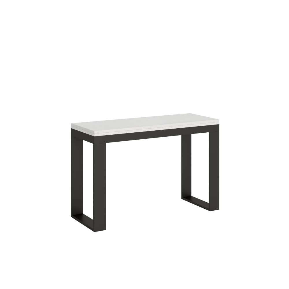 Itamoby Ausziehtisch 120/200x45/90 cm in Holzoptik Esche weiß, Eisen style modern - Spanplatte