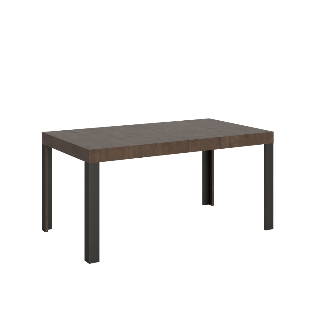 Itamoby Ausziehtisch 80x160/244 cm in Holzoptik Nussbaum, Eisen style modern Braun Spanplatte