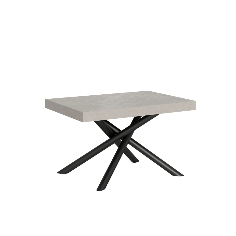 Table extensible effet bois gris cachemire 90x120/224 cm