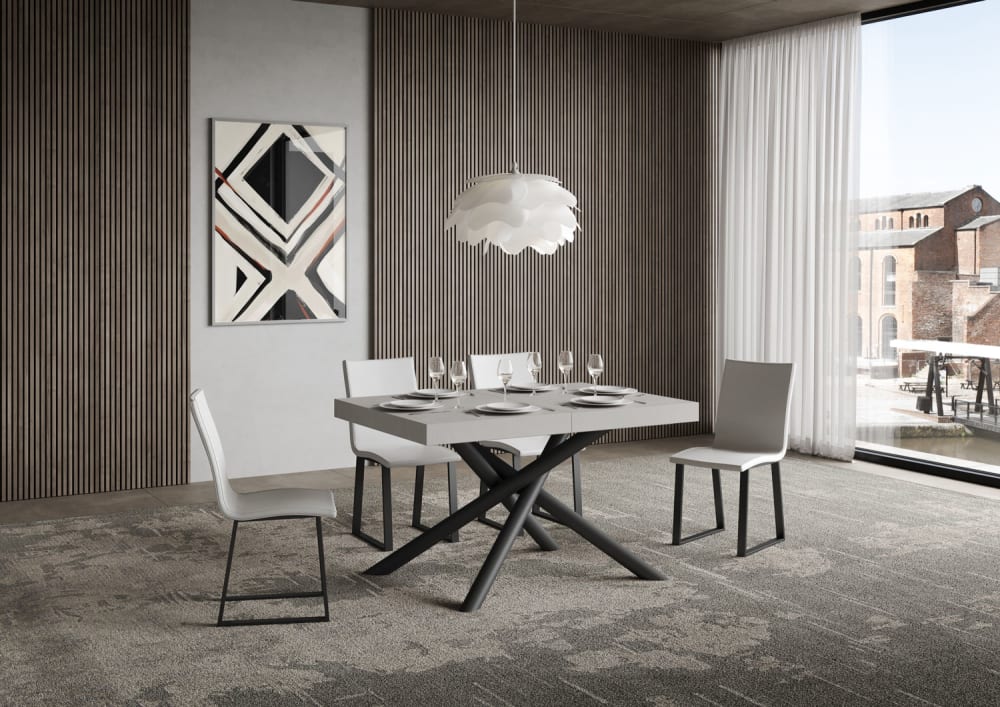 Ausziehtisch 90x120/224 cm in Holzoptik Kaschmir, Eisen - Maisons