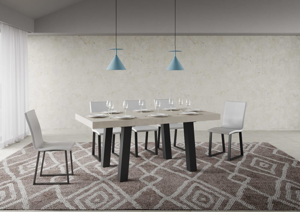 Ausziehtisch 90x160/420 cm in Holzoptik Kashmir, Eisen - Maisons
