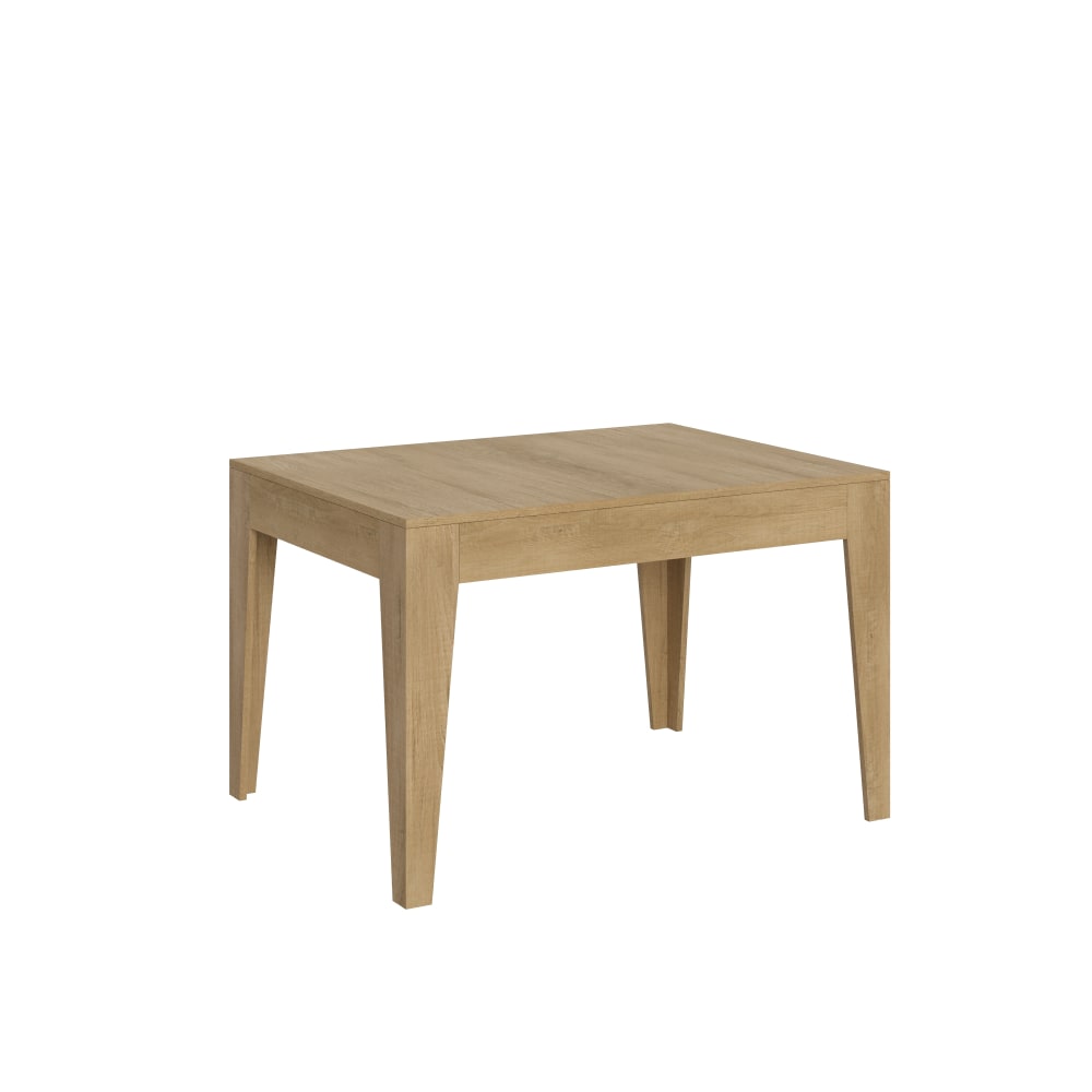 Table extensible effet bois chêne nature 90x120/180 cm