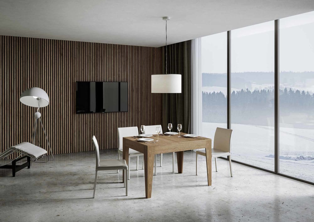Ausziehtisch 90x120/180 cm in Holzoptik Eiche Natur - Maisons Du