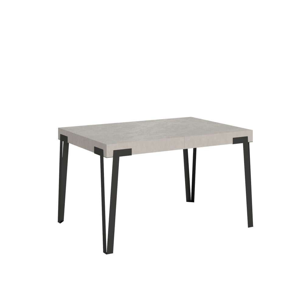 Table extensible effet bois gris cachemire 90x140/244 cm