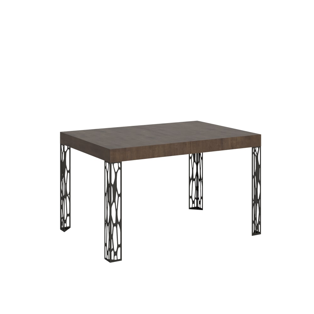 Itamoby Ausziehtisch 90x120/224 cm in Holzoptik Nussbaumbraun, Eisen style modern - Spanplatte